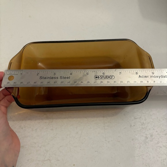 Vintage anchor hocking amber glass 9x5  casserole‎ dish 442 - Picture 11 of 12